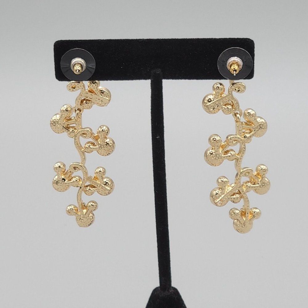 Disney BaubleBar Mickey Mouse Fashion Earrings Multicolor Rhinestone 2 1/2" NEW - Picture 5 of 7